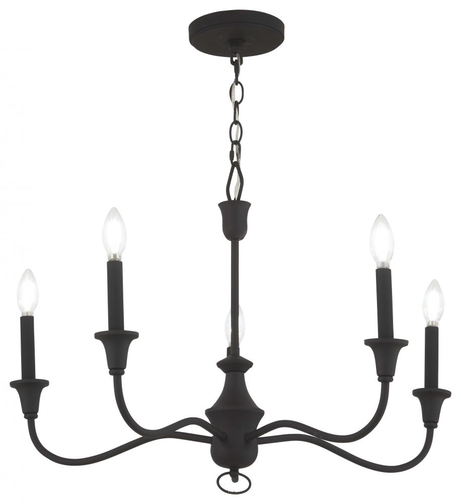 5 LIGHT CHANDELIER FIXURE IN METAL