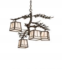 Meyda Green 241046 - 26" Wide Pine Branch Valley View 4 Light Chandelier