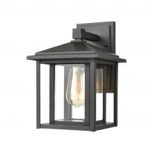 Lit Up Lighting LIT63186BK-CL - 11" Aluminium+Iron 1x60W Outdoor/Indoor Wall Light With Clear Glass