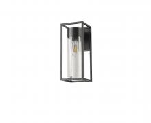 Lit Up Lighting LIT72188BK-SD - 13" Aluminium + Iron Die cast 1x60w Wall Light With inner Seeded glass, Dimension W =5" E=6.
