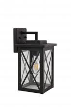 Lit Up Lighting LIT73190BK-CL - 15" Aluminium die casting E26 Outdoor Wall Lighting 2*60W Black with Clear glass