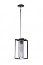 Lit Up Lighting LIT7729BK-CR - 5.5", 1x60W, E26 Pendant in black finish with Crackled glass Suitable for Indoor / outdoor