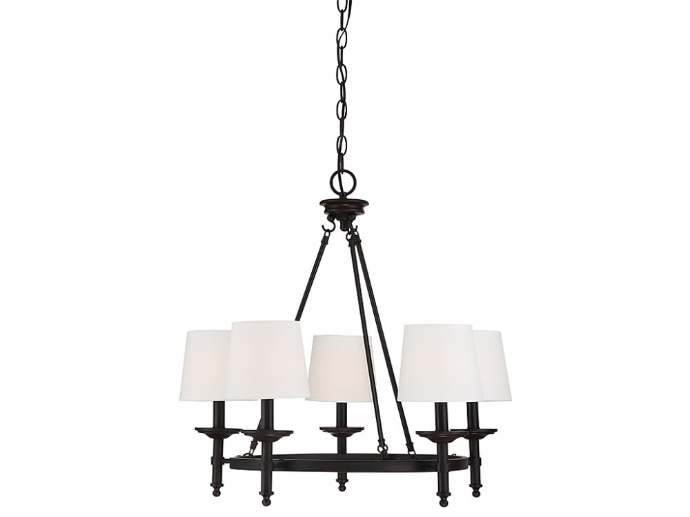 5-light Chandelier In Oil Rubbed Bronze