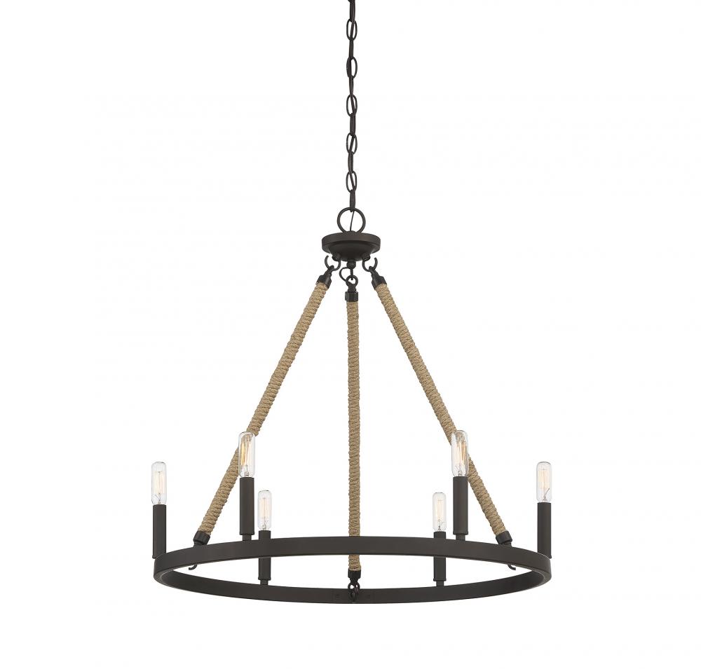 6-Light Chandelier in Oil Rubbed Bronze