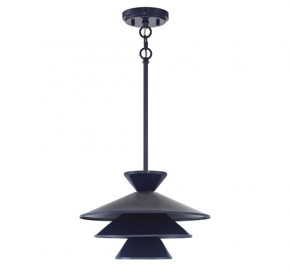 1-light Pendant In Navy Blue