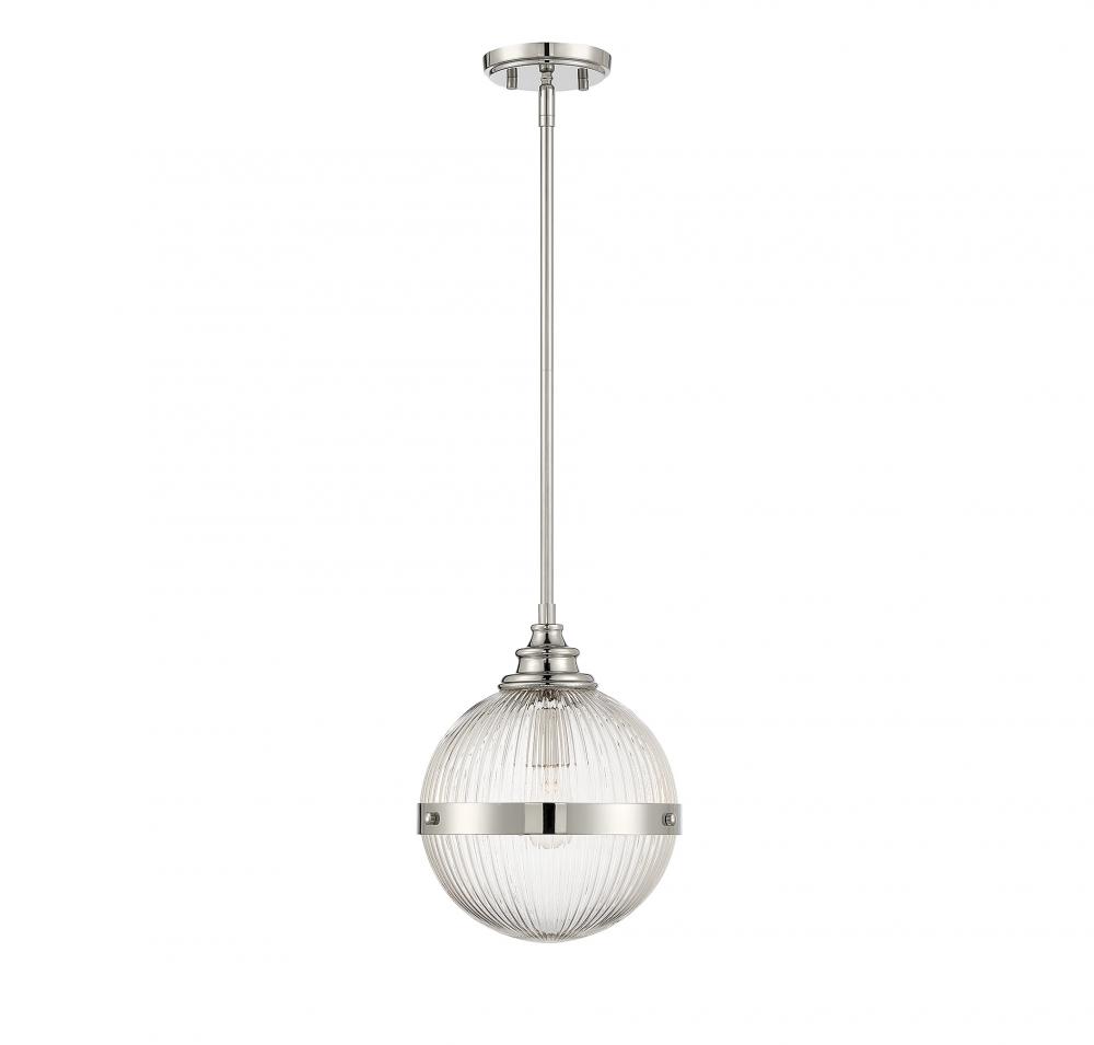 1-Light Mini Pendant in Polished Nickel