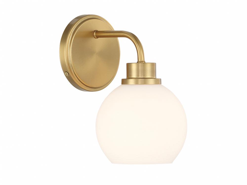 1-Light Wall Sconce in Natural Brass