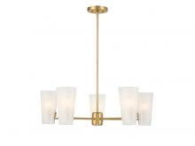 Savoy House Meridian CA M100130NB - 5-Light Chandelier in Natural Brass