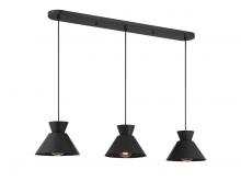 Savoy House Meridian CA M100134MBK - 3-Light Linear Chandelier in Matte Black