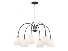 Savoy House Meridian CA M100138MBK - 6-Light Chandelier in Matte Black