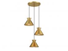 Savoy House Meridian CA M100139NB - 3-Light Multi-Point Chandelier in Natural Brass