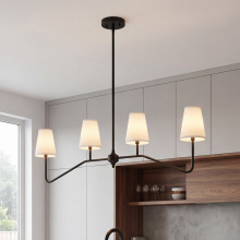 Savoy House Meridian CA M10078MBK - 4-Light Linear Chandelier in Matte Black
