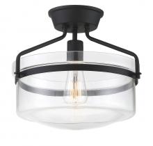 Savoy House Meridian CA M60011MBK - 1-Light Ceiling Light in Matte Black