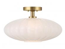 Savoy House Meridian CA M60075NB - 1-Light Ceiling Light in Natural Brass