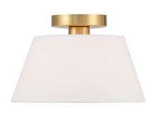 Savoy House Meridian CA M60077NB - 1-Light Ceiling Light in Natural Brass