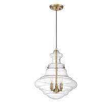 Savoy House Meridian CA M70058NB - 3-Light Pendant in Natural Brass