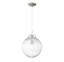 Savoy House Meridian CA M70068BN - 1-Light Mini Pendant in Brushed Nickel