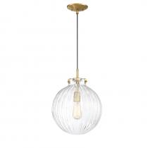 Savoy House Meridian CA M70068NB - 1-Light Mini Pendant in Natural Brass