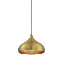Savoy House Meridian CA M70075NB - 1-Light Plug-In Mini Pendant in Natural Brass