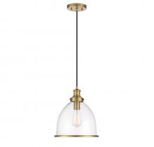 Savoy House Meridian CA M70119NB - 1-Light Pendant in Natural Brass