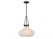 Savoy House Meridian CA M7046MBK - 1-Light Pendant in Matte Black