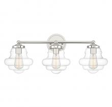 Savoy House Meridian CA M80073PN - 3-Light Bathroom Vanity Light in Polished Nickel