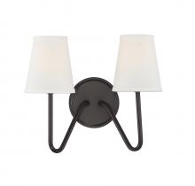 Savoy House Meridian CA M90055ORB - 2-Light Wall Sconce in Oil Rubbed Bronze