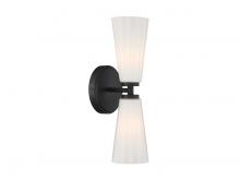 Savoy House Meridian CA M90109MBK - 2-Light Wall Sconce in Matte Black