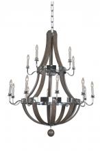 Kalco 300485CH - Sharlow (10+5) Light Chandelier