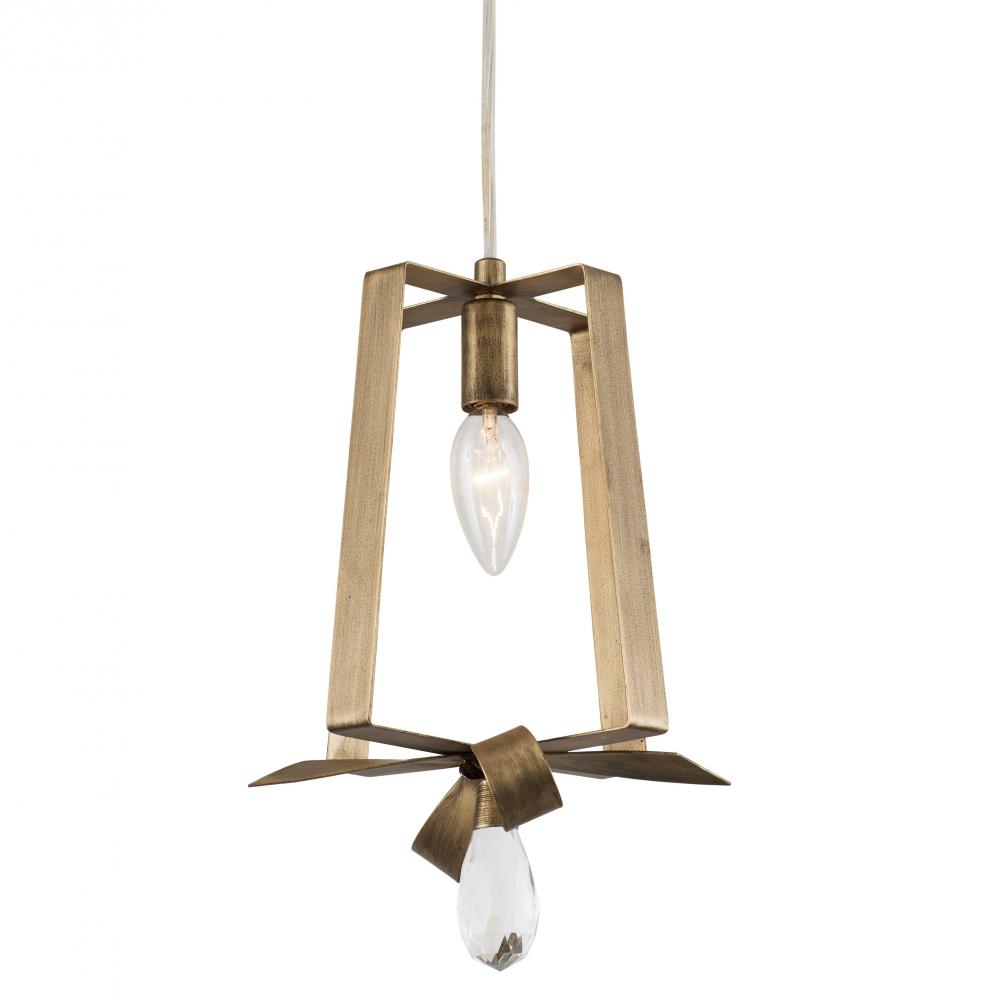 Posh 1-Lt Tall Mini Pendant - Havana Gold