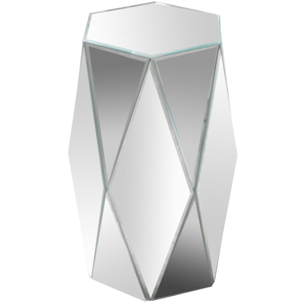 Hexagonal Mirrored Accent Table