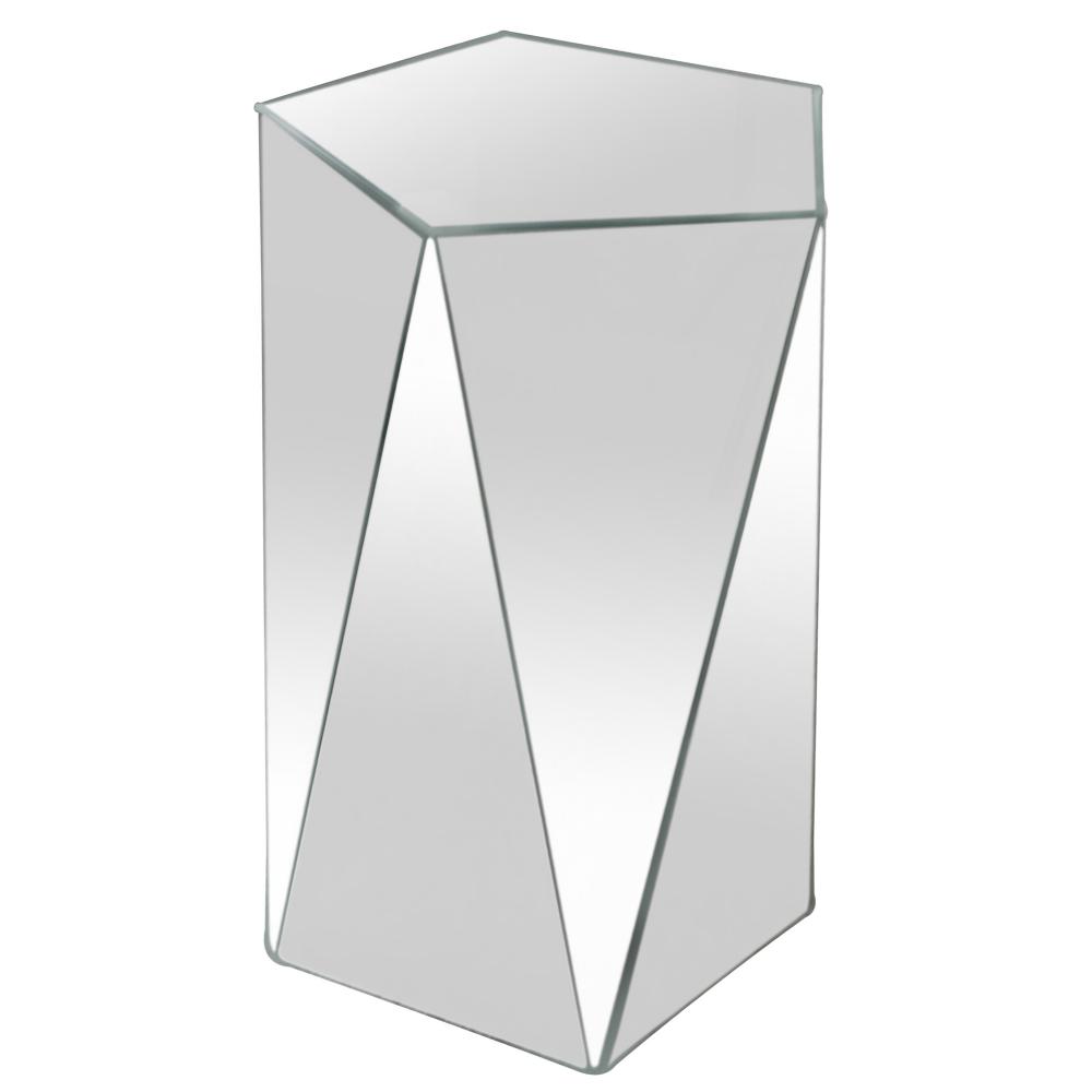 Pentagonal Mirrored Accent Table