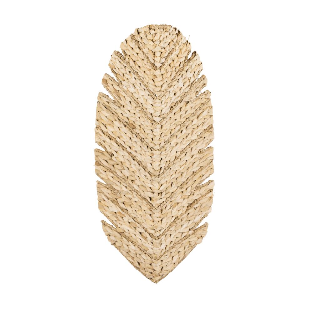 Banana Leaf 3-Lt Sconce - French Gold/Natural Seagrass