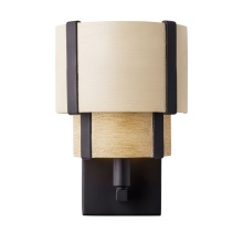 Varaluz 389W01MBHN - Blonde Moment 1 Light Sconce - Matte Black/Honey/Medium Oak