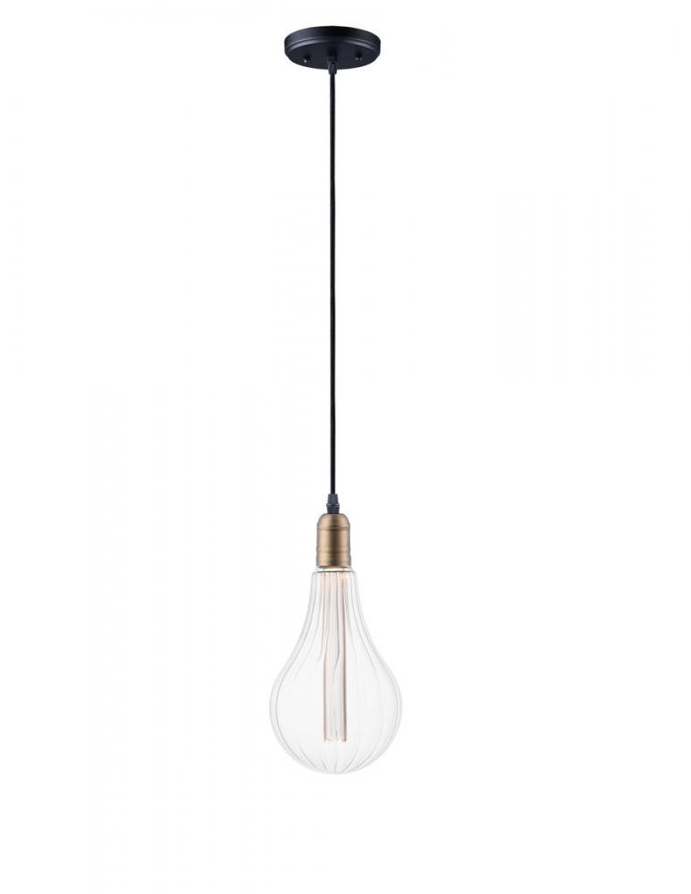 Early Electric 1-Light Pendant with A52 LED Bulb