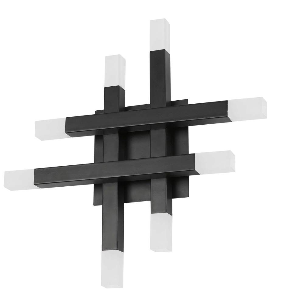 24W Wall Sconce Matte Black with Frosted Acrylic Diffuser