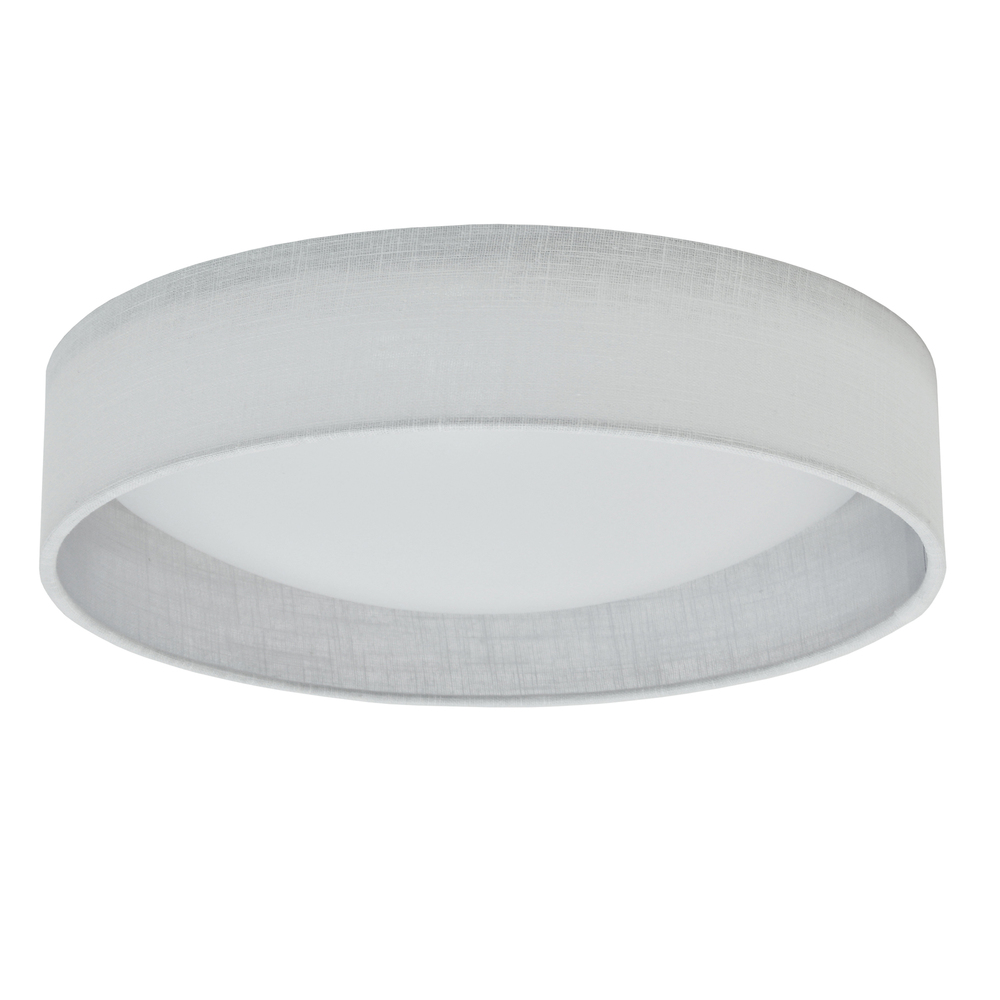 15" Flush Mount, White Shade