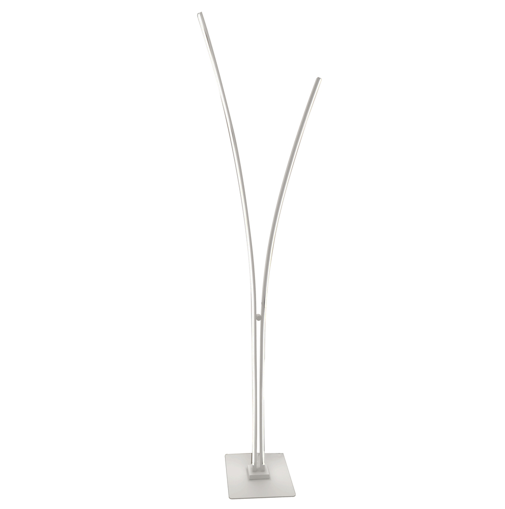 30W Floor Lamp, Matte White w/ White Acrylic Diffuser