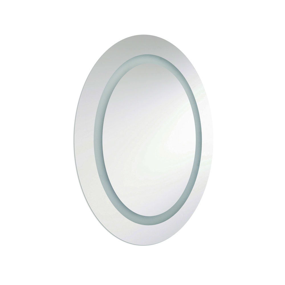 28W Oval Mirror, Inside Illuminated 28x23 Inch