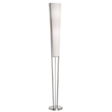 Dainolite 83323F-SC - 2 Light Floor Lamp, Satin Chrome, White Linen Fabric 790