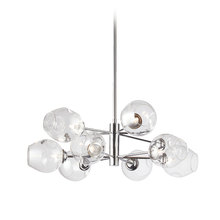 Dainolite ABI-268P-PC - 8LT Halogen Chandelier, PC with Clear Glass