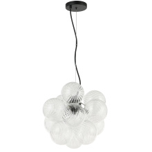 Dainolite CLZ-133P-MB - 3LT Pendant, MB w/ CLR Spiral Glass