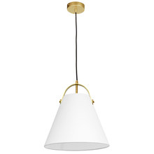 Dainolite EMP-111P-790-AGB - 1 Light Emperor Pendant Aged Brass with White Shade