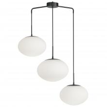 Dainolite RCL-323P-MB - 3LT Pendant, MB w/ WH Opal Glass