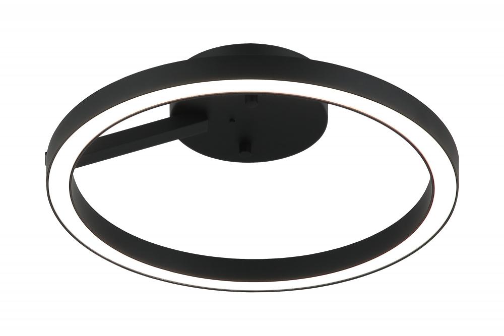 1LT "THE TRUNDLE" D12" MATTE BLACK CEILING MOUNT