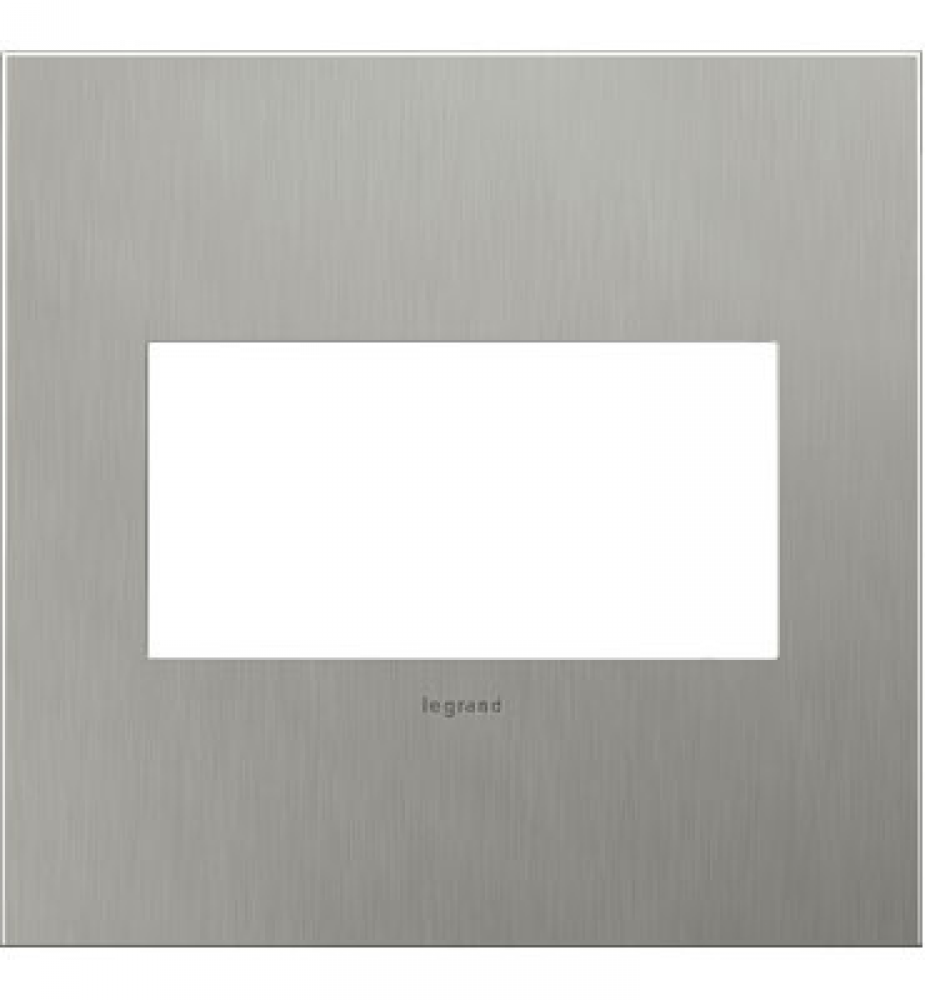 Brushed Stainless Steel, 2-Gang Wall Plate