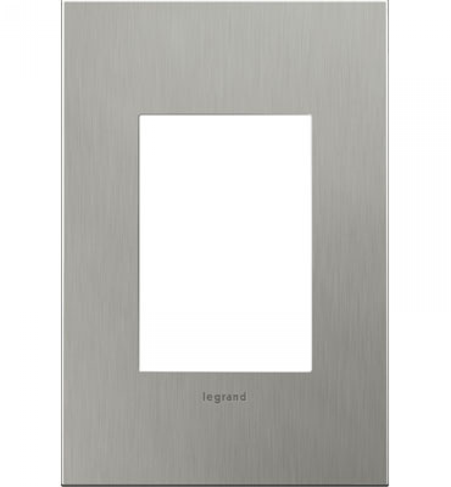 Brushed Stainless Steel, 1-Gang + Wall Plate