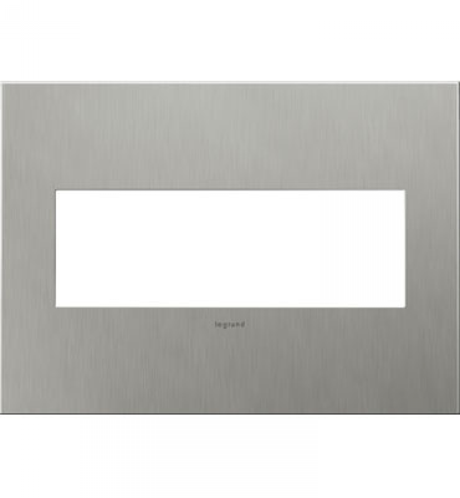 Brushed Stainless Steel, 3-Gang Wall Plate
