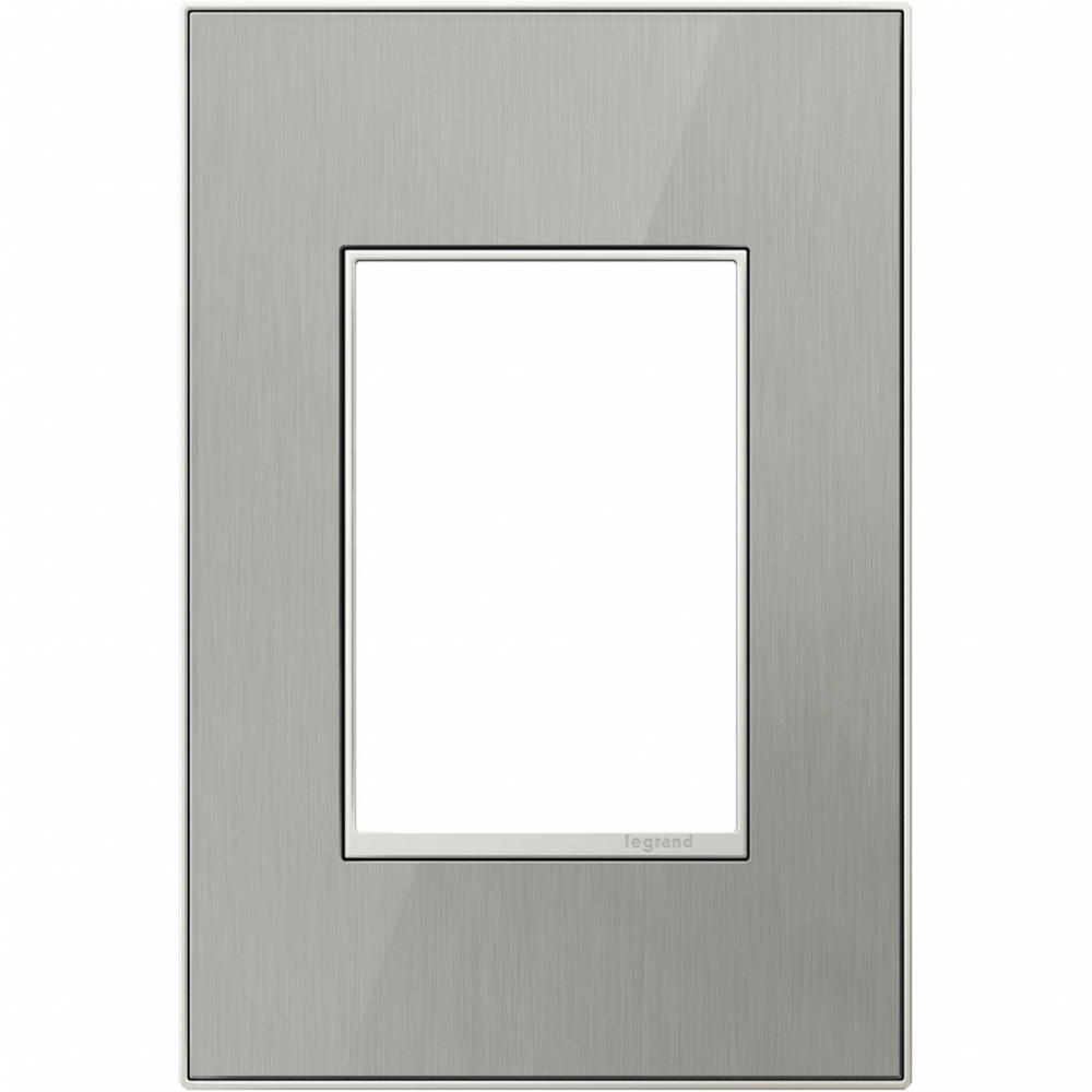 Brushed Stainless, 1-Gang + Wall Plate
