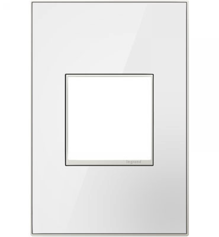 Mirror White-on-White,  1-Gang Wall Plate